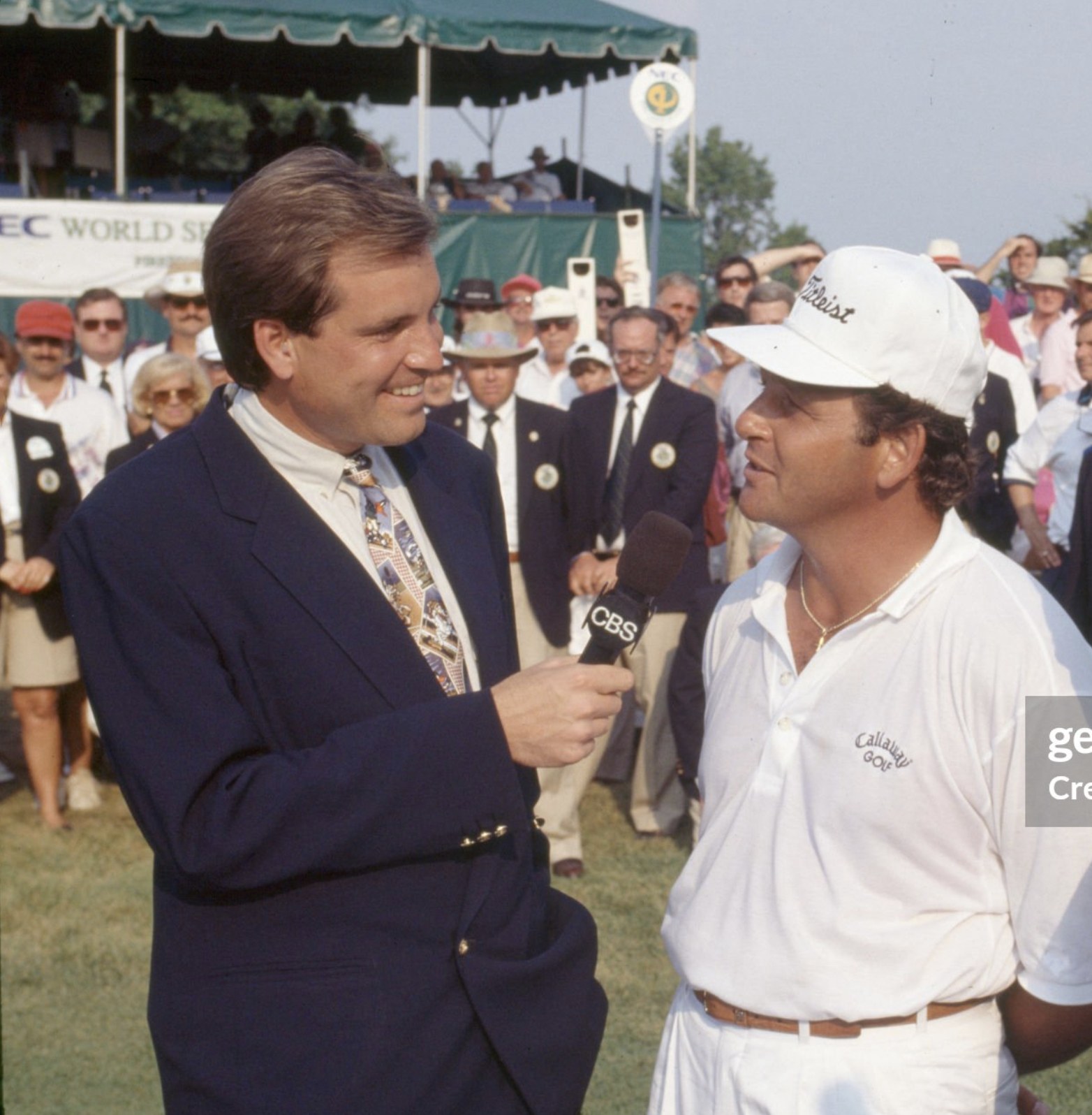 Fulton Allem interviewed after a round in 1993